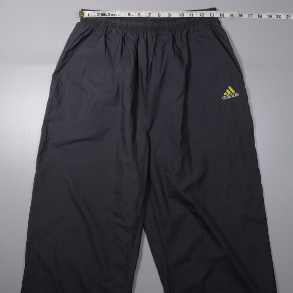 VTG Adidas Vintage Windbreaker Nylon Track Pants Dk Gray Mens Large x 32 - Picture 5 of 8
